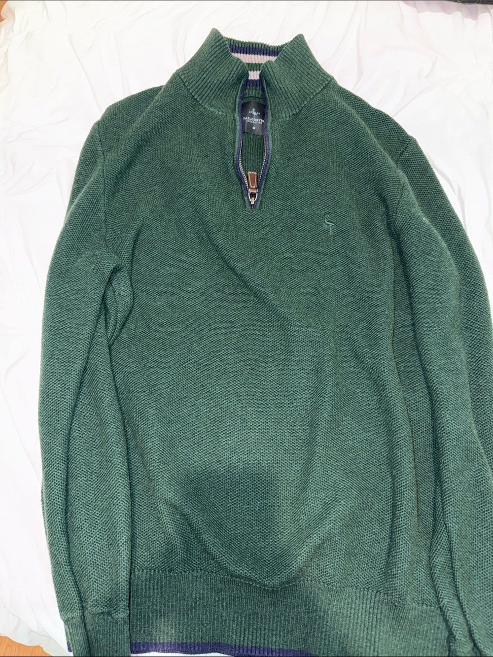 Tailor Byrd Green Collared Sweater
